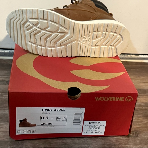 Wolverine Tan Leather Trade Wedge Boots - Picture 4 of 6